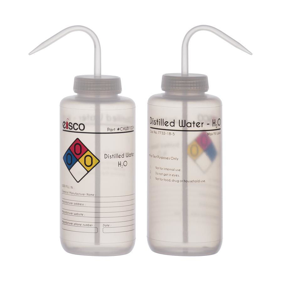 Picture of Eisco Safety-Labelled Wash Bottles - CHWB1024PK6
